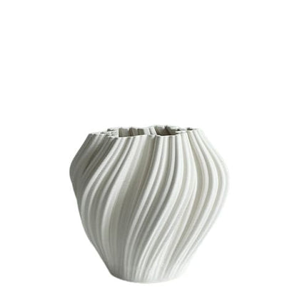 Vase Torsadé Black and White
