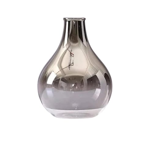 Vase Transparent Argenté Goutte d'Eau