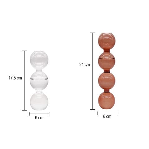 Vase Transparent Bulles Superposées