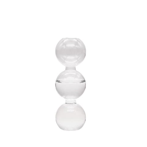 Vase Transparent Bulles Superposées