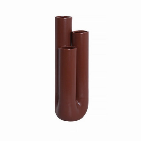 Vase Trois Tubes Blanc ou Marron