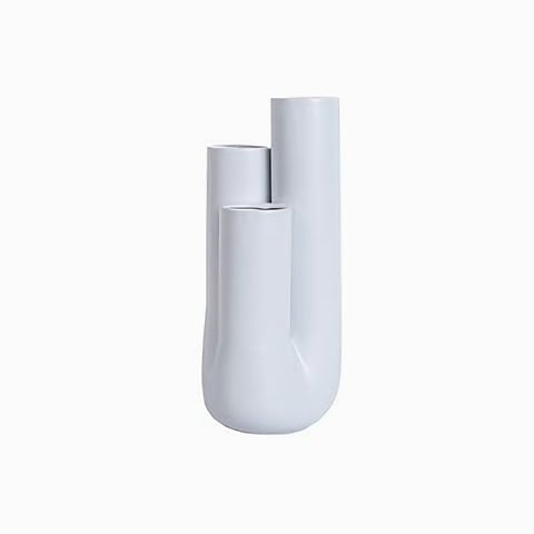 Vase Trois Tubes Blanc ou Marron