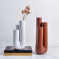 Vase Trois Tubes Blanc ou Marron