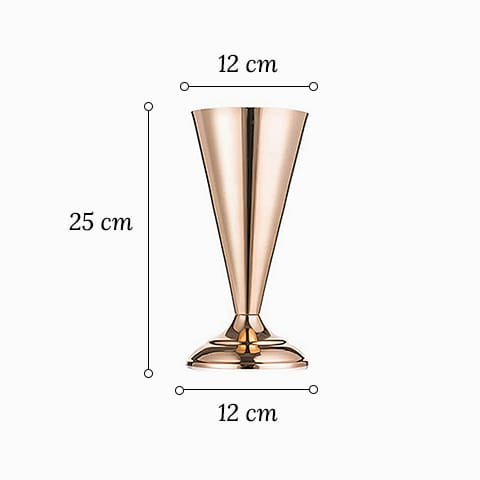 Vase Trompette Mariage Centre de Table Or