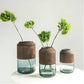 Vase Tubulaire Transparent Bi-Matières