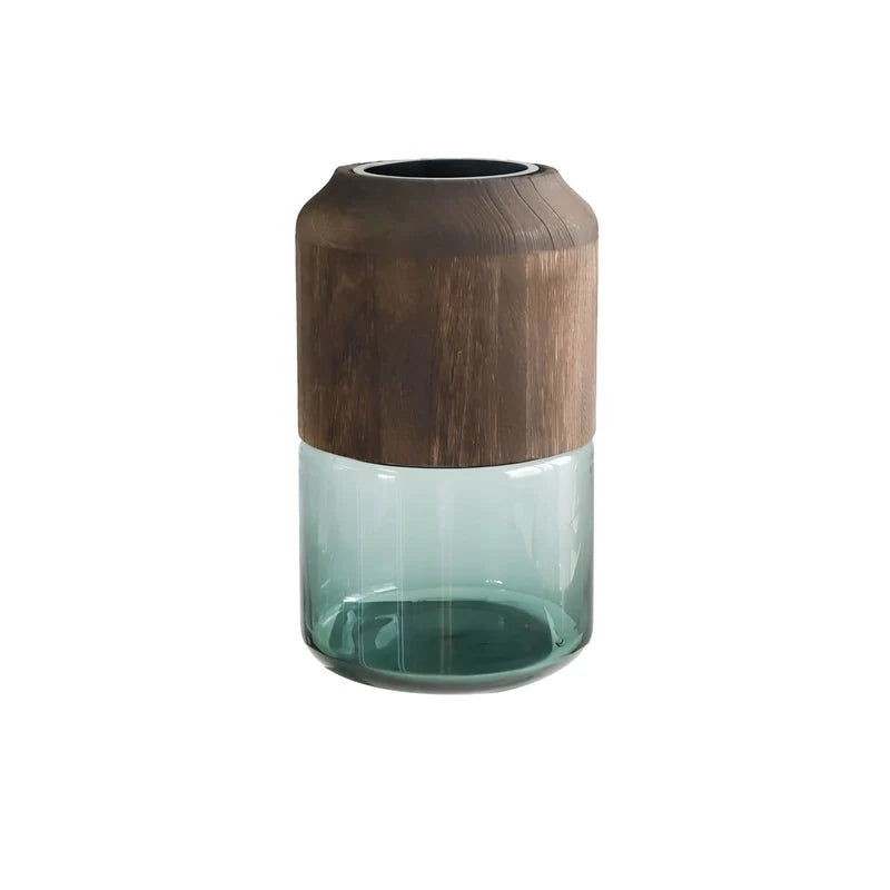 Vase Tubulaire Transparent Bi-Matières