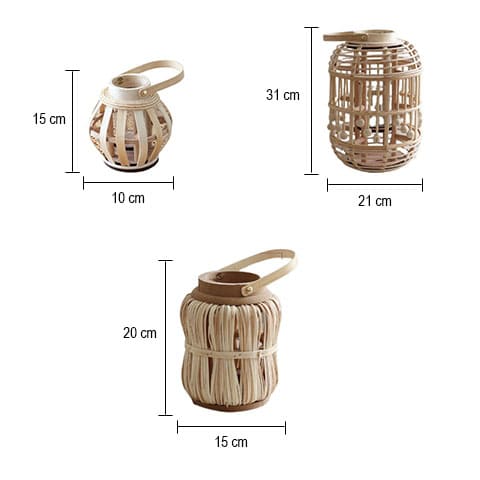 Vase Lanterne Tissé avec Anse