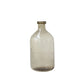 Vase Verre Bullé Forme Bouteille Marron
