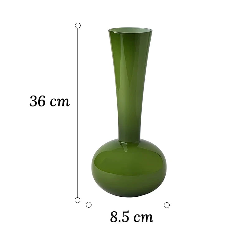 Vase Vert Boule au Col Élancé