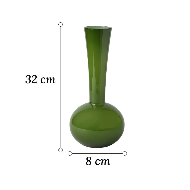 Vase Vert Boule au Col Élancé