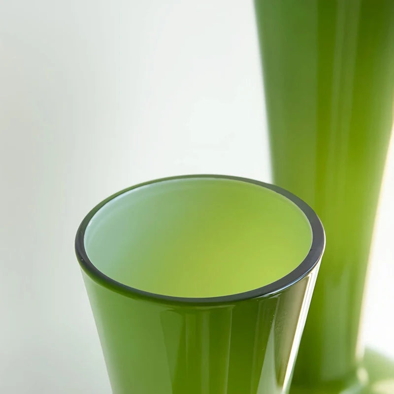 Vase Vert Boule au Col Élancé