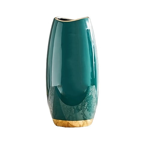 Vase Vert Foncé et Ses Ornements
