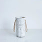 Vase Vieilli Pot à Fleurs Pastel avec Lien de Chanvre