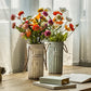 Vase Vieilli Pot à Fleurs Pastel avec Lien de Chanvre