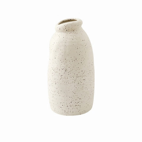 Vase Vintage Blanc Moucheté