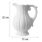 Vase Vintage Cruche Blanche Striée