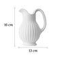 Vase Vintage Cruche Blanche Striée