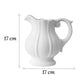 Vase Vintage Cruche Blanche Striée
