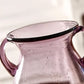 Vase Violet Verre Bullé avec Anses