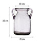Vase Violet Verre Bullé avec Anses