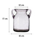 Vase Violet Verre Bullé avec Anses