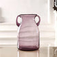 Vase Violet Verre Bullé avec Anses