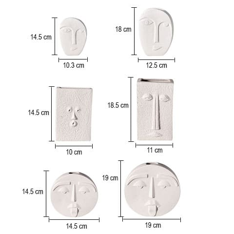 Vase Visage Blanc Atypique Expressif