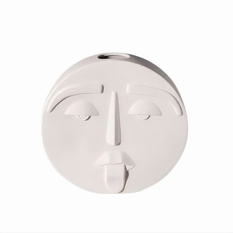 Vase Visage Blanc Atypique Expressif