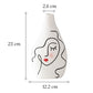 Vase Visage Femme Peint à la Main