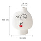Vase Visage Femme Peint à la Main